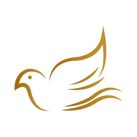 Bird dove logo template vector | Premium Vector