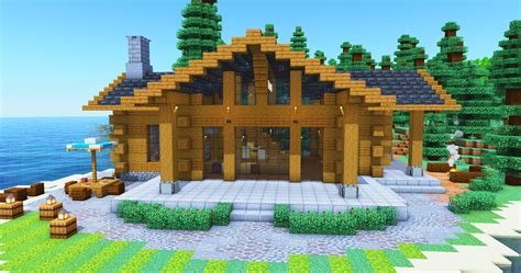 Image result for Log Cabin Minecraft Tutorial