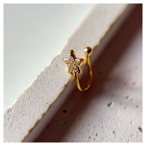 STAR-Anti tarnish 18k gold plated press type nosepin PREBOOK – The ...