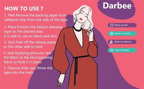 Darbee Double Sided Tape For Fashion Clothes & Body Tape | Strong Multi ...