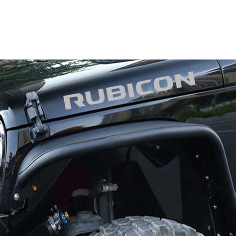Rubicon Jeep Wrangler New Logo Vinyl Hood Decal Emblem 1 | Desertcart INDIA