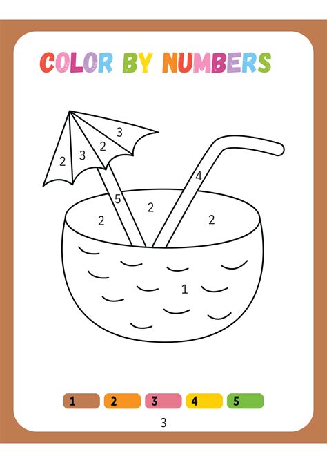 Image result for Color Numbers Worksheet