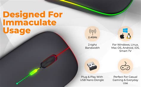 Amazon.in: Buy Coconut WM12 Rechargeable Wireless Mouse with RGB LED ...