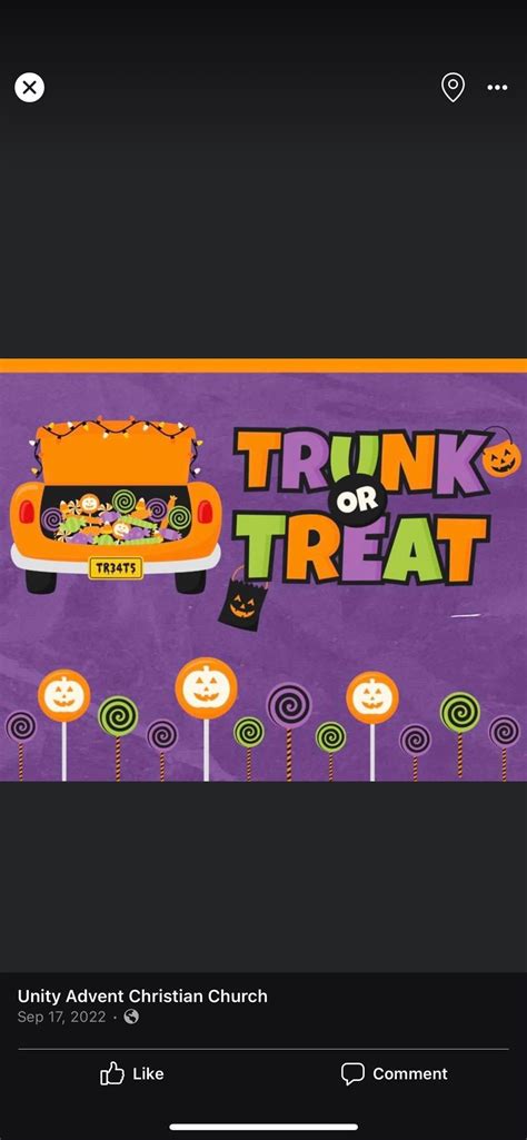 Trunk-or-Treat Come Join us for Some Candy and Free Hotdogs! , Unity ...