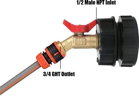 Buy AQQHSAIN IBC Tote Adapter IBC Tote Fitting Lead-Free 275-330 Gallon ...