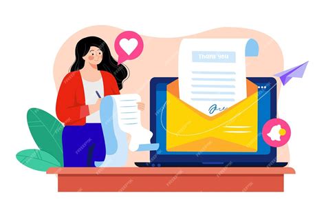 Job seekers follow up with thankyou notes after interviews | Premium Vector