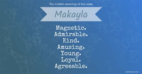 Meaning Of Name Makayla
