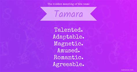 Tamara Name Meaning