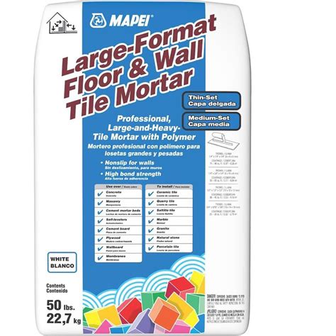 MAPEI Large-Format Floor and Wall White Thinset/Medium Bed Tile Mortar ...
