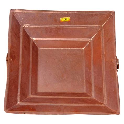Traditional Copper Hawan Kund Heavy Weight (Brown_15.7 Inch X 15.7 Inc ...