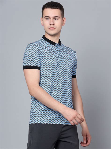 T Shirt |Tessellation Polo|Cyan Black| – Shivnaresh