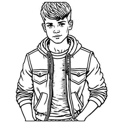 Teenage Boy Coloring Sheets