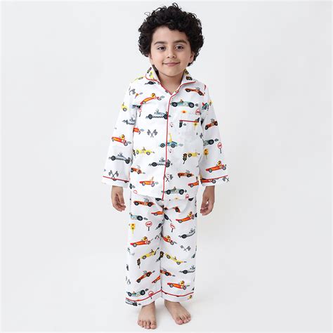 Racing Cars Organic Pajama Set For Kids | Little West Street