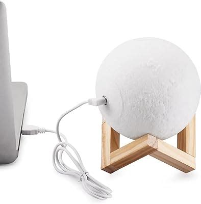 RUCON® 3D Moon lamp Night lamp 7 Multi Colors Changing Touch Sensor for ...