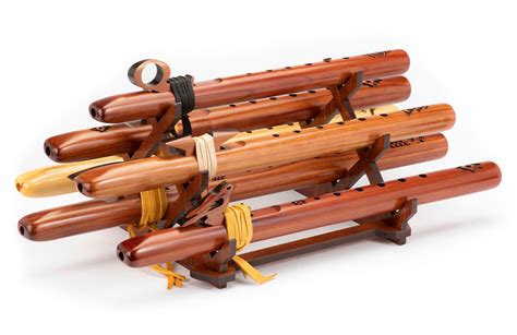 Six Flute Pyramid Stand - Cognac - High Spirits Flutes