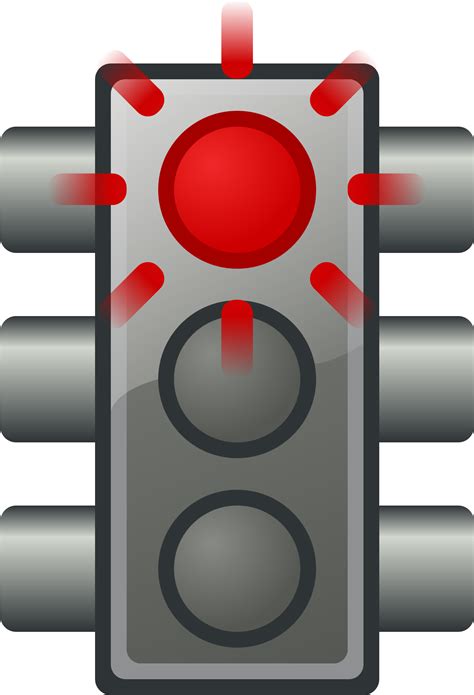 Flashing Red Traffic Light - Flashing Red Stop Light - (2400x2400) Png Clipart Download