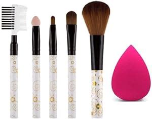 KAYI Women's & Girl's Soft Bristles 5 Pcs White Light Weight Mini ...