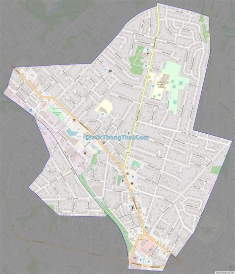 Map of Midland Park borough - Thong Thai Real