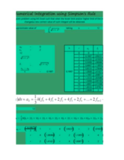 Image result for Simpson S Rule Numerical Method Problem