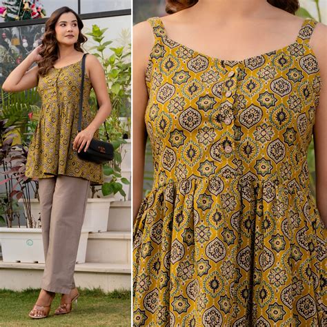 Naisha K 542 Cotton Stylish Wear Sleeveless Top Collection