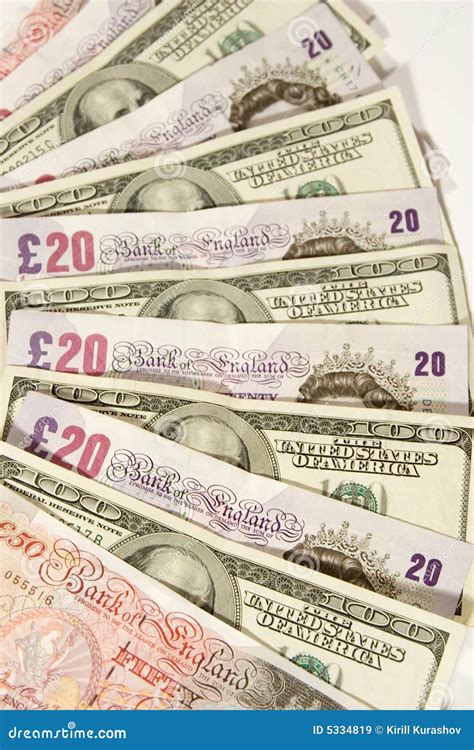 Pounds and dollars editorial stock image. Image of economy - 5334819
