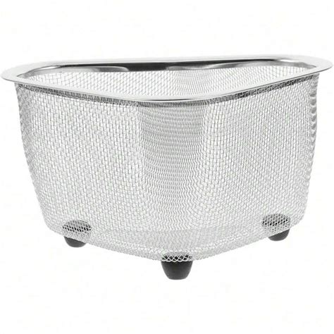 Stainless Steel Sink Strainer,Triangle Sink Corner Mesh Strainer Basket ...