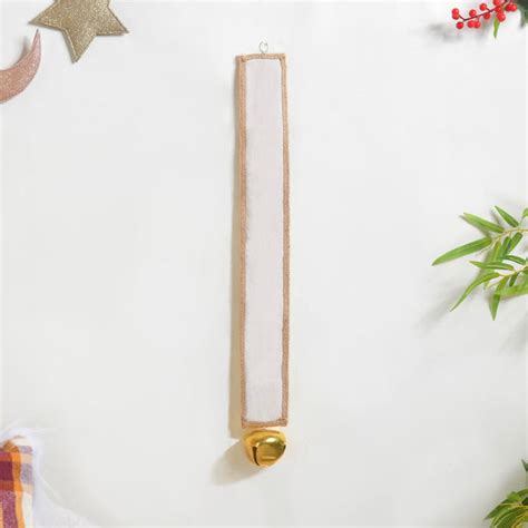 Wall Hanging For Christmas In Jute With Golden Bells | Nestasia