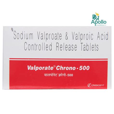 Valporate Chrono-500 Tablet 10's Price, Uses, Side Effects, Composition ...