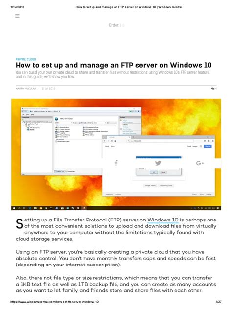 Image result for Setting Up Windows 10 FTP Server