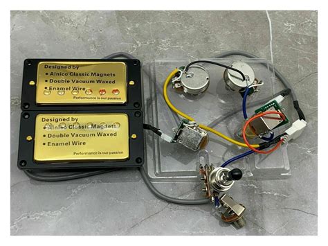 Buy Classic Alnico Humbucker Set With Push/Pull Golden Black Color ...