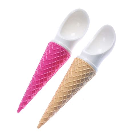 Buy UTENEW Pack of 2 Cone-Shaped Ice Cream Scoops, Professional No-Slip ...