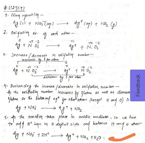 balance the redox reaction by using oxidation number method No3(aq)+SO2 ...