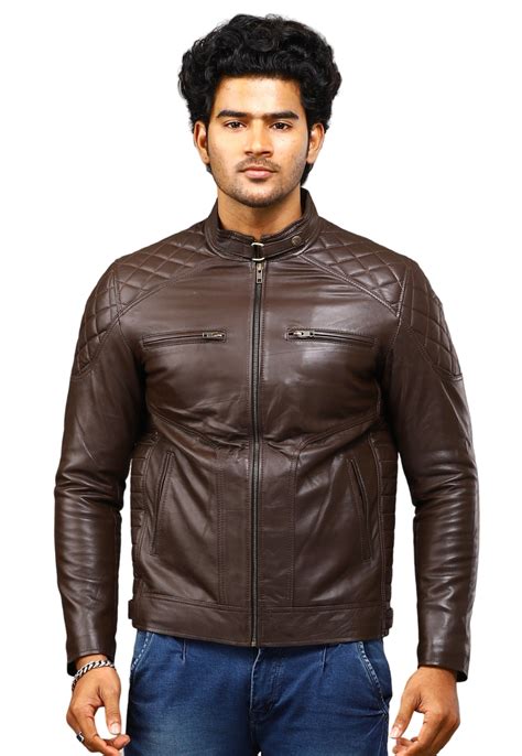 MENS LEATHER JACKET 41007 (BROWN) – SREELEATHERS