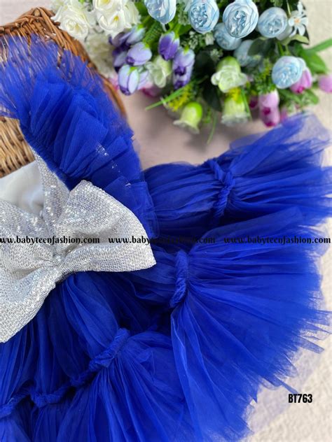 BT763 Royal Blue Sparkle Dress: Your Little Star's Dream Outfit ...