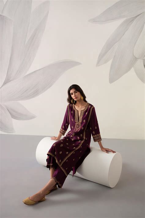 Silk Chanderi Heavy Mughal Kurta Set – Sureena Chowdhri