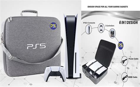 PSS Hard Carrying Case Storage Bag for PS5, Travel Bag Compatible for ...