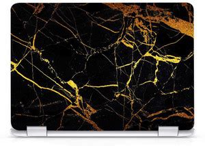 POINT ART Laptop Decal Sticker - black gold marble Vinyl Laptop Decal ...