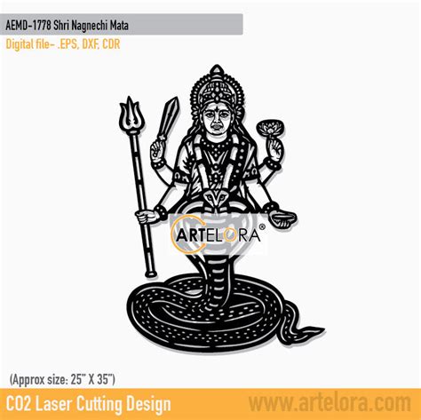 2D Modern Art Shri Nagnechi Mata – ArtElora