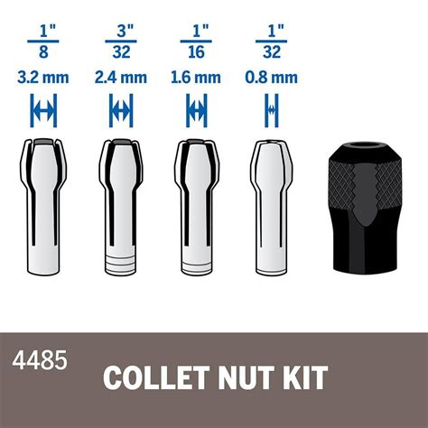 Rotary Tool Quick Change Collet Nuts (5-Piece) India | Ubuy