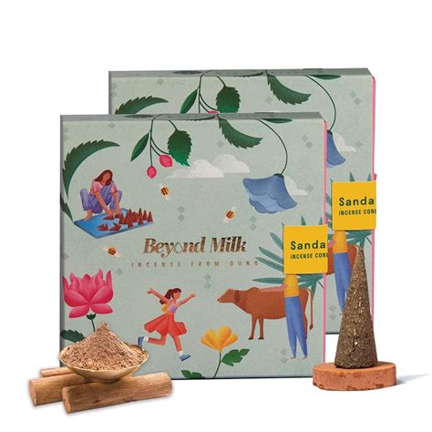 Beyond Milk Sandalwood Incense Dhoop Cones Pack of 2 (24 Cones ...