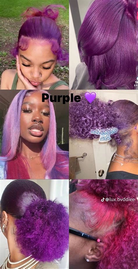 Pin by che on hair | Adore hair dye, Purple natural hair, Hair color ...