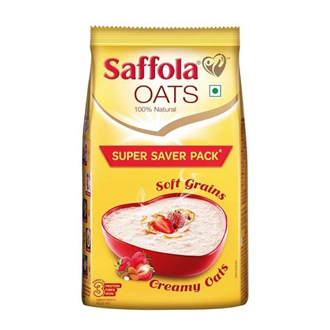 Saffola Oats | Rolled Oats | Delicious Creamy Oats | 100% Natural ...