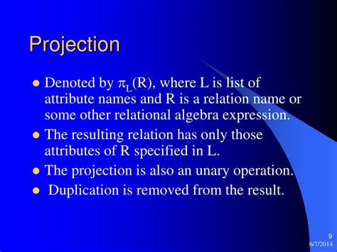 Image result for Relational Algebra Projection Examples