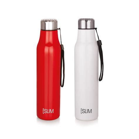 ATTRO Slim Stainless Steel Single Wall 1000ml Water Bottle, Light ...