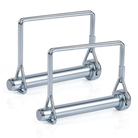 2 Pack 3/8 x 2-3/4 Inch Trailer Coupler Pin, Zinc Plated Heavy Duty ...