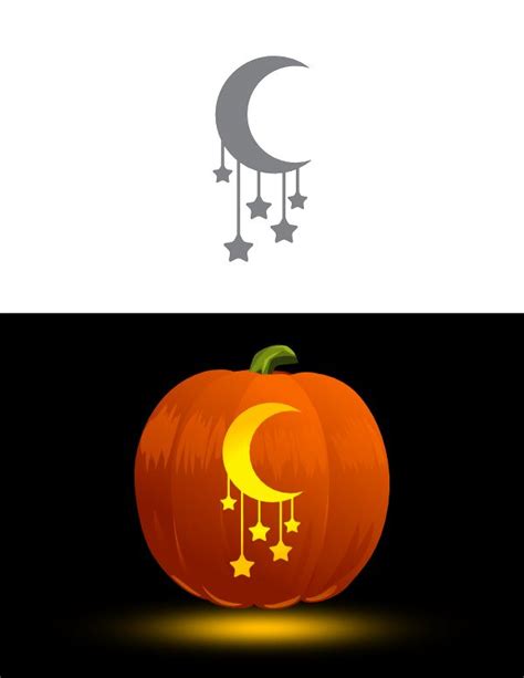 Moon Pumpkin Carving Templates