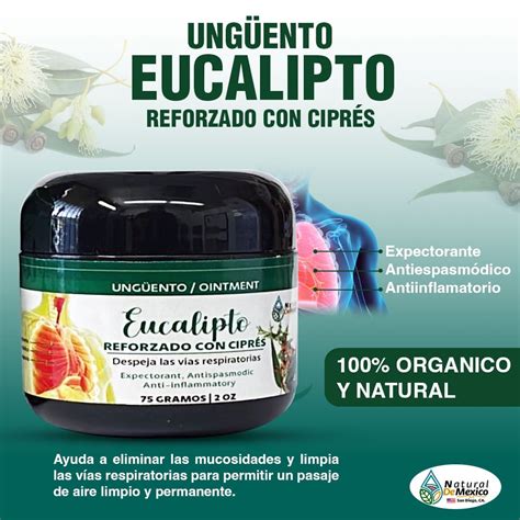 Natural de Mexico Unguento de Eucalipto y Cipres 2 oz. Pomada India | Ubuy