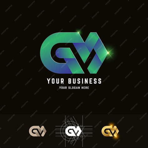 Letter gm or gn monogram logo with grid method design | Premium Vector