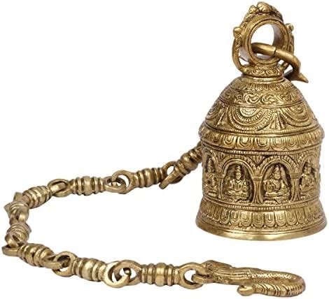 Kartique Brass Maa Laxmi Wall Hanging Ghanta for Home Mandir Pooja Room ...