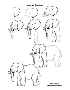 Elephant Drawing Step By Step at PaintingValley.com | Explore ...